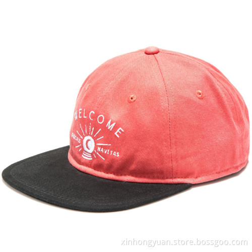 Design your own mens snapback 6 panel unstructured hat